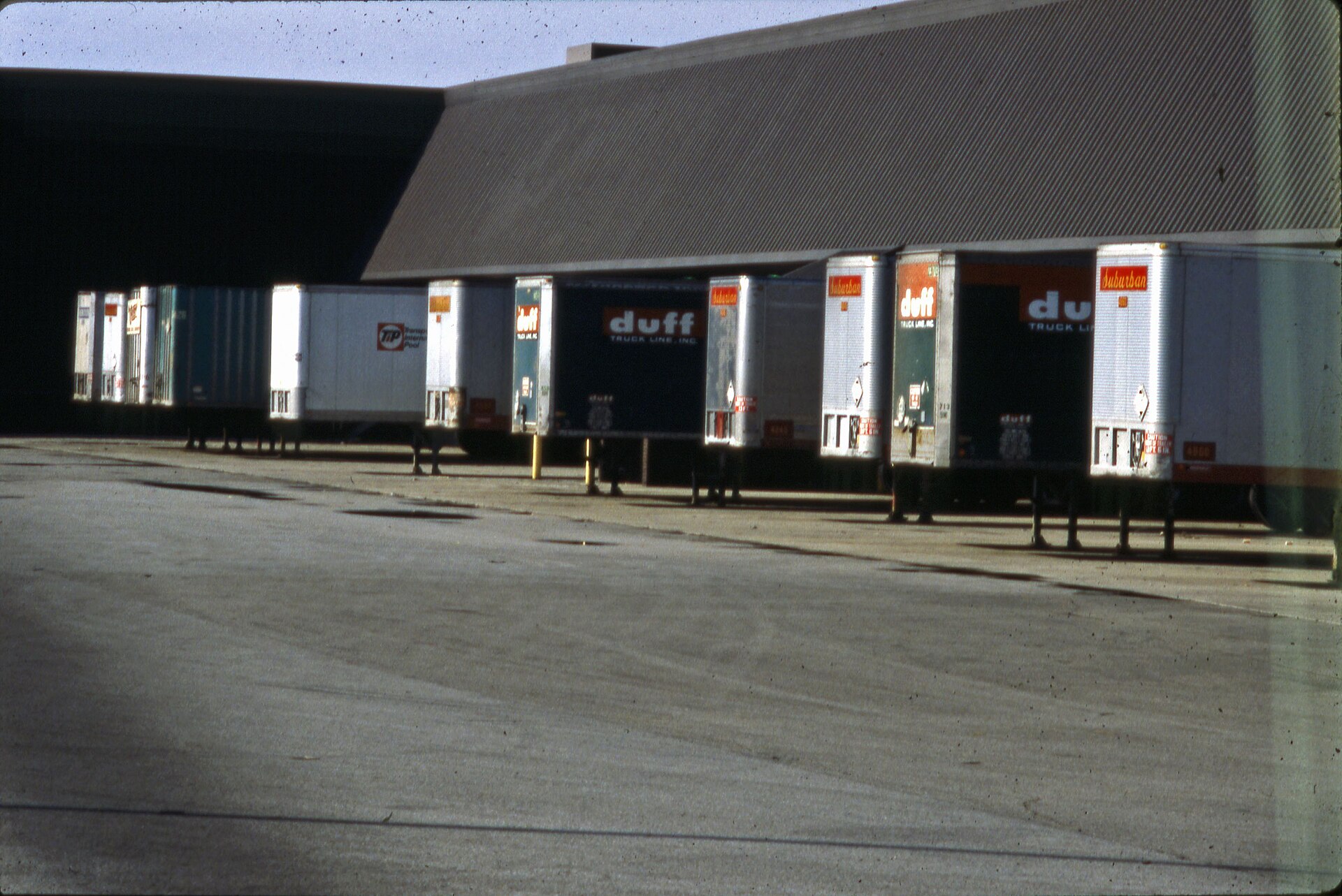 Trucking terminal with multiple dock doors and warehouse space under construction