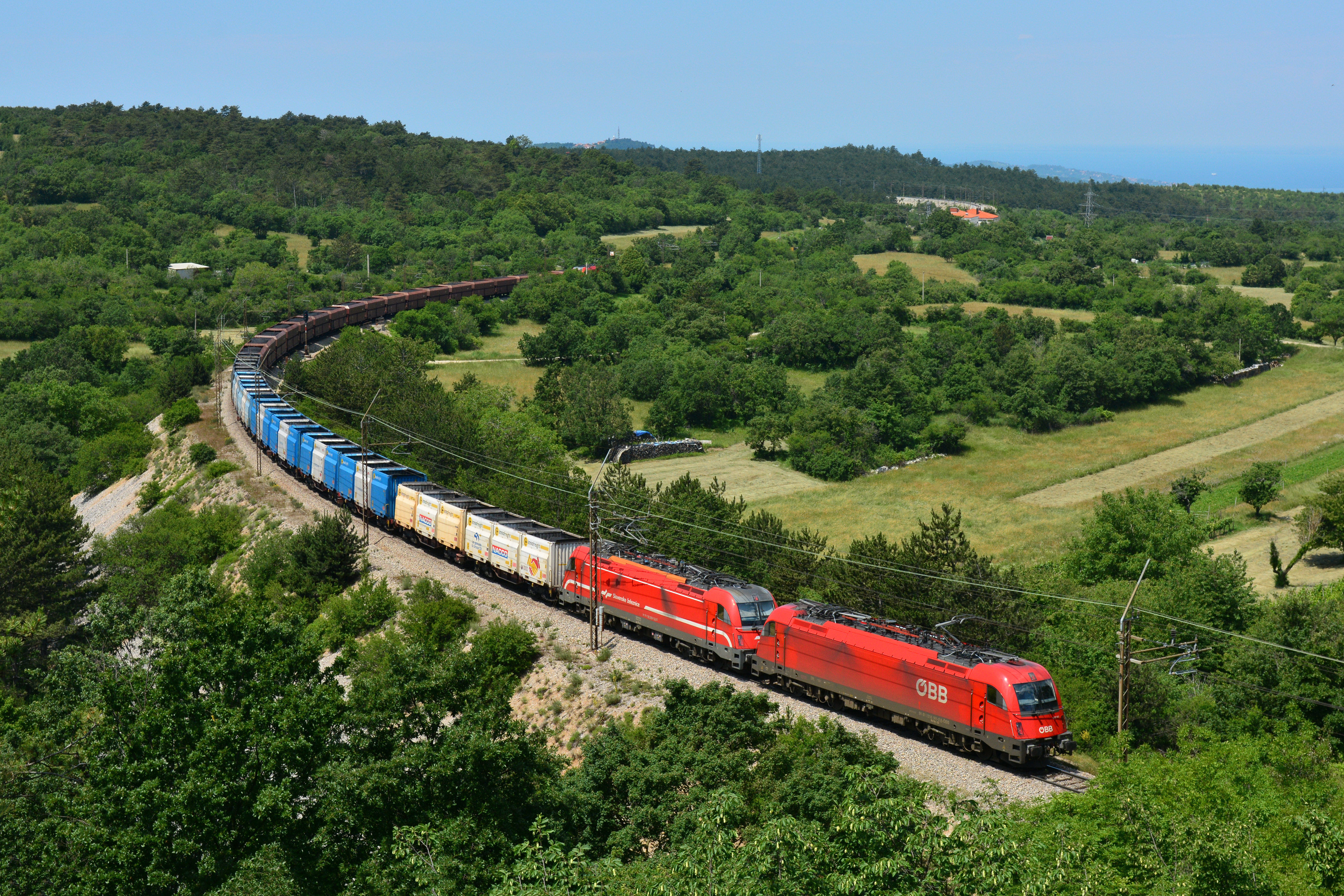 Refrigerated semi-truck crossing U.S.-Mexico border with produce cargo