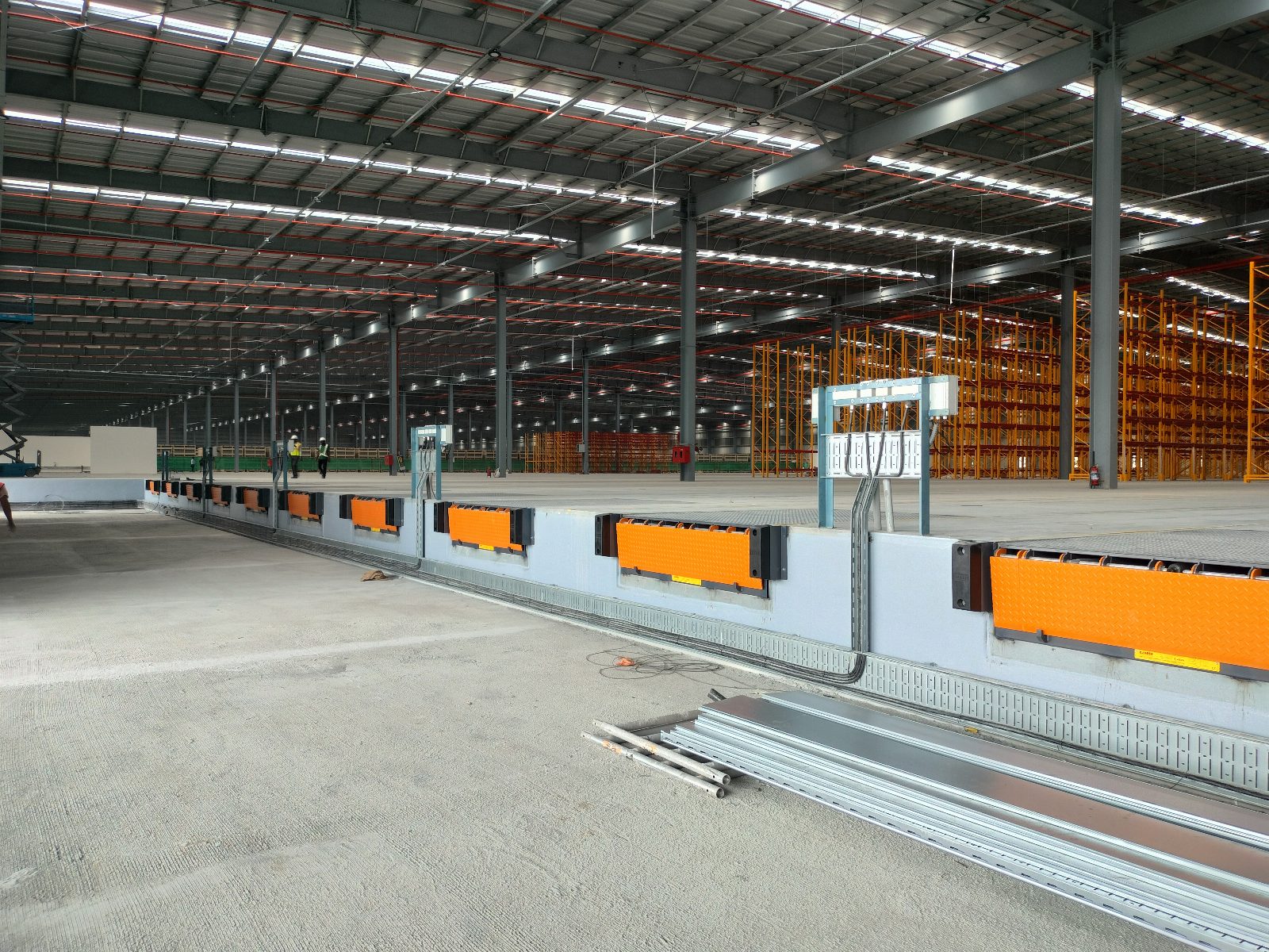 Intermodal containers stacked at a rail yard, representing the freight capacity STG Logistics will retain after bankruptcy exit